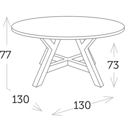 Round Outdoor Dining Table Drácena | Procomobel