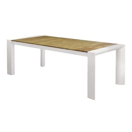 Mesa de Comedor Extensible Teca Espatifilo Blanca