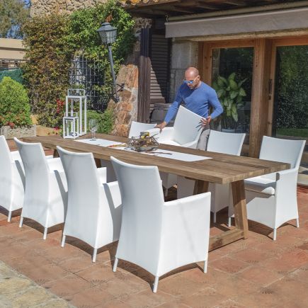 Rectangular Outdoor Wooden Table Drácena : Procomobel