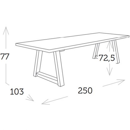 Rectangular Outdoor Wooden Table Drácena : Procomobel