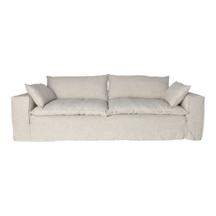 4 Seater Linen Upholstered Sofa 'Aral' | Procomobel