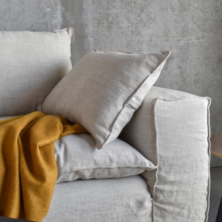 4 Seater Linen Upholstered Sofa 'Aral' | Procomobel