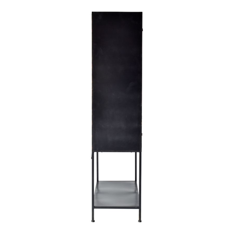 Black Display Cabinet 2 Doors 'Radu'