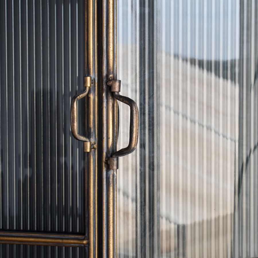 Black Display Cabinet 2 Doors 'Radu'