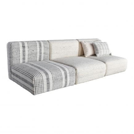 Buy Online Modular Sofa Linen Stripes 'Natural' in Procomobel
