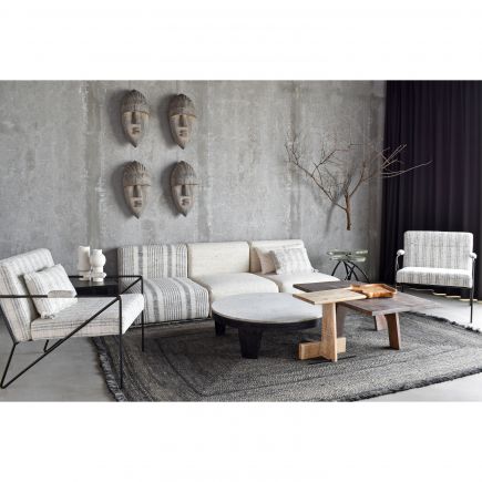 Buy Online Modular Sofa Linen Stripes 'Natural' in Procomobel