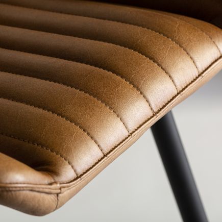Vintage Iron and Leather Stool Lenoir | Procomobel