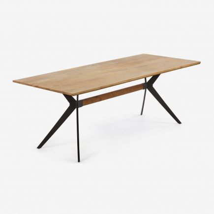 Table 160 x 90 cm Oak Black Legs Amethyst | Procomobel