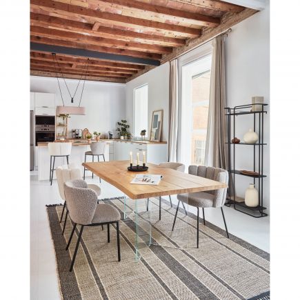 Comedor con Silla Comedor Borreguito Aniela color gris