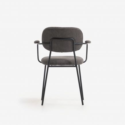 Thick Corduroy and Metal Chair Auxtina | Procomobel