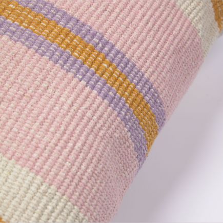 Cushion Cover Cotton Lilas Stripes Marilina | Procomobel