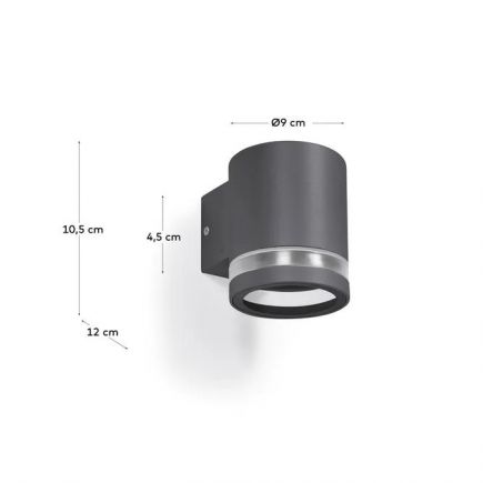 Exterior Wall Light Aluminum Black Beyda | Procomobel