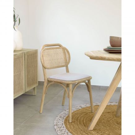 Mesa con Silla de Comedor Roble Natural Doriane natural