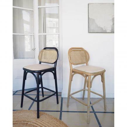 Stool natural oak height 65 cm Doriane | Procomobel