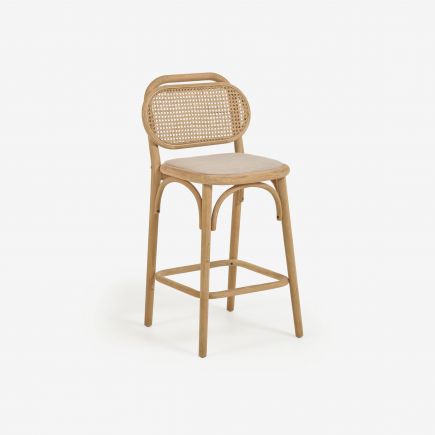 Stool natural oak height 65 cm Doriane | Procomobel