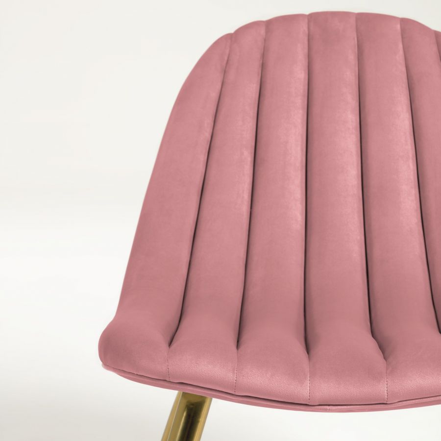 Marlene' Velvet Velvet Chair with Steel Legs