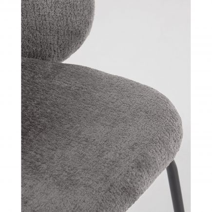 Chenille Chair with Steel Legs Minna | Procomobel