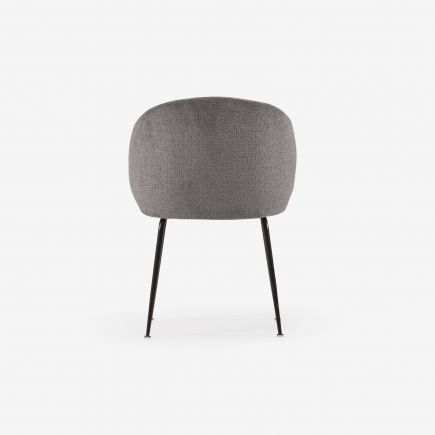 Chenille Chair with Steel Legs Minna | Procomobel