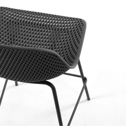 High Stool with Footrest Quinby | Procomobel