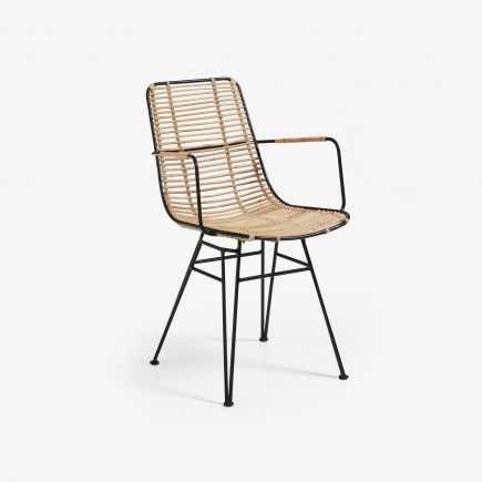 Tishana Rattan and Steel Chair | Procomobel