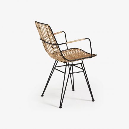 Tishana Rattan and Steel Chair | Procomobel