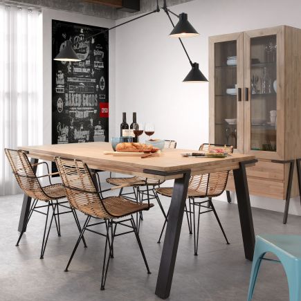 Tishana Rattan and Steel Chair | Procomobel