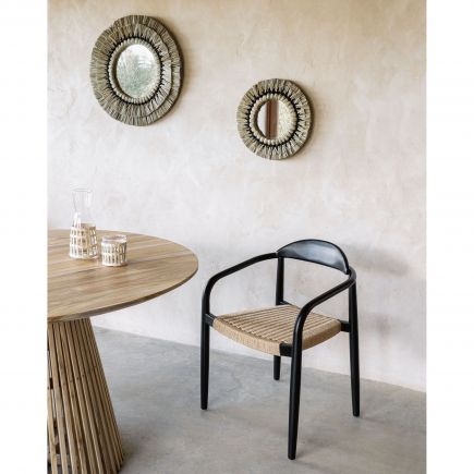 Round Wall Mirror Natural Fibers Akila | Procomobel