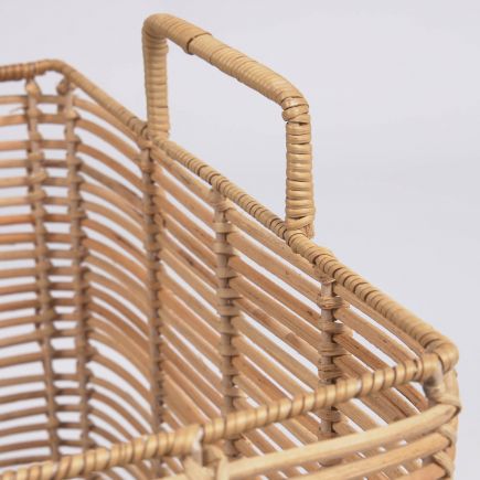 Set of 2 square baskets 100% rattan Dalina | Procomobel
