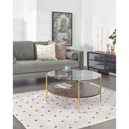 Tempered Glass Coffee Table Kamilah : Procomobel