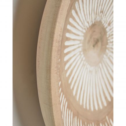Striped Wood Panel White Melisa | Procomobel