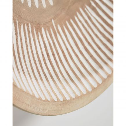 Striped Wood Panel White Melisa | Procomobel