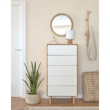 Wall Hanger 5 Hooks Birch Natane : Procomobel