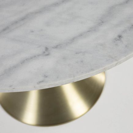 Oria White Marble Round Table | Procomobel