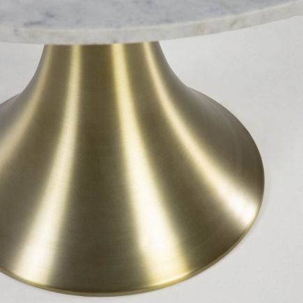 Oria White Marble Round Table | Procomobel
