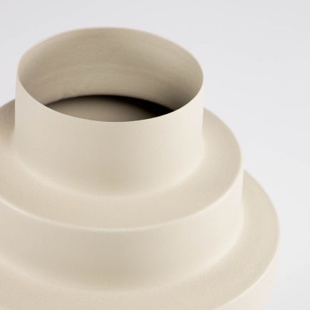Velia Beige Metal Vase | Procomobel
