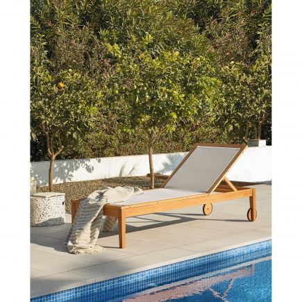 Buy Online Wooden outdoor sun lounger 'Caterin' at Procomobel
