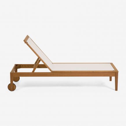 Imagen de Detalle Posicion 4 Tumbona de exterior Madera y textil Caterin beige