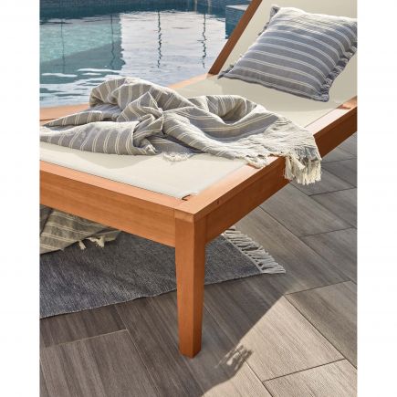 Buy Online Wooden outdoor sun lounger 'Caterin' at Procomobel
