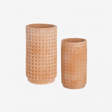 Set of 2 Terracotta Pots Celi : Procomobel