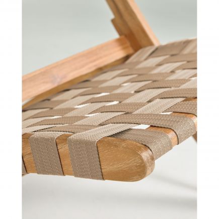 Folding wooden and rope armchair Chabeli | Procomobel