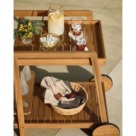 Felisa Acacia Wood Outdoor Waitress Table | Procomobel