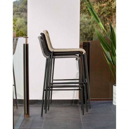 High Outdoor Rope Stool Lambton : Procomobel