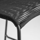 Detalle asiento Taburete Exterior Altura 62 cm Lambton negro
