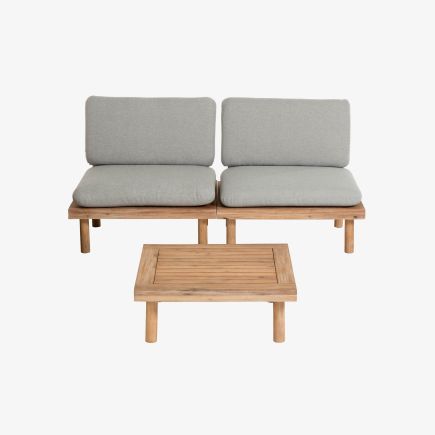 Outdoor Set of 2 Armchairs and 1 Table Viridis : Procomobel