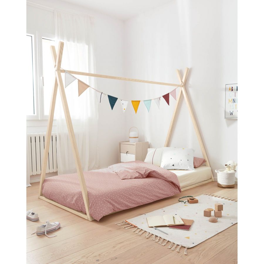 Nunila' Ash Wood Bedside Table