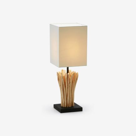 Recycled Wood Table Lamp Boop | Procomobel