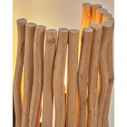 Aged Wood Wall Lamp Crescencia : Procomobel