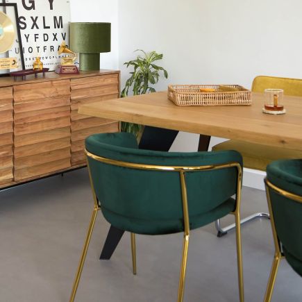 Lámpara de Mesa Terciopelo Verde Eastend