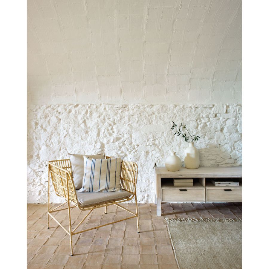 Braided Rattan Armchair 'Aiala'