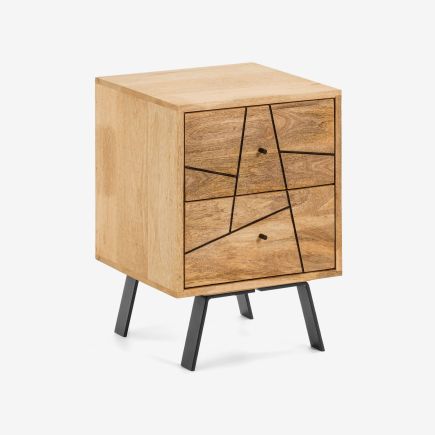 Wooden Bedside Table Mango Balia | Procomobel